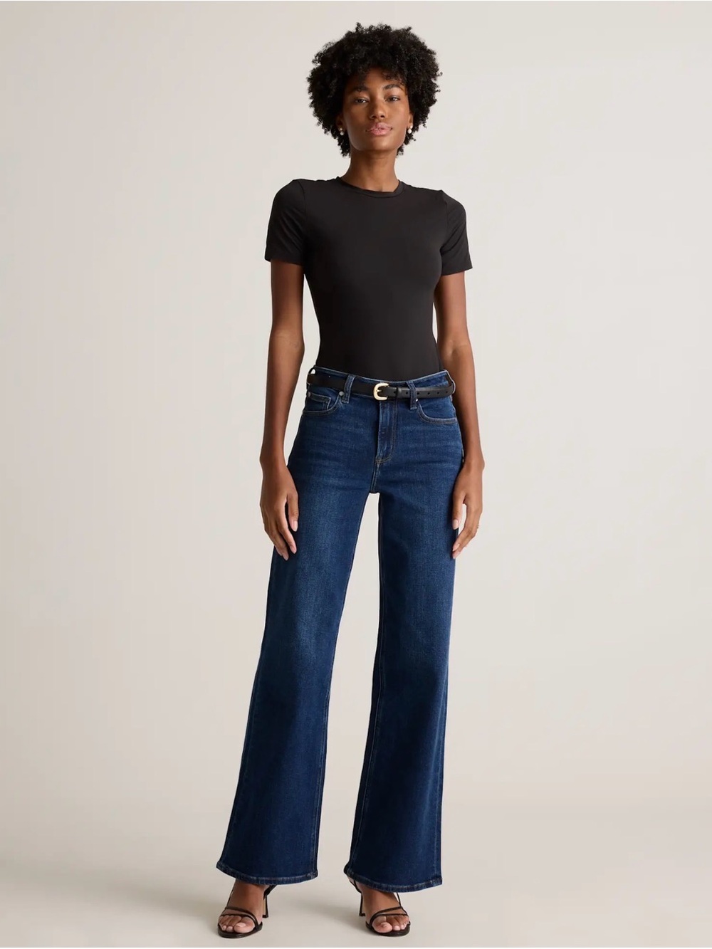 Quince Bella Stretch Wide Leg Jeans- size 25, Long 34”